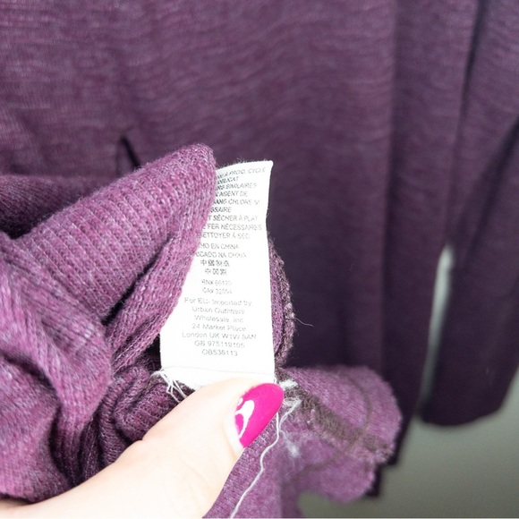 We The Free Free People Split Back Cowl Neck Knit Blouse - Picture 9 of 9